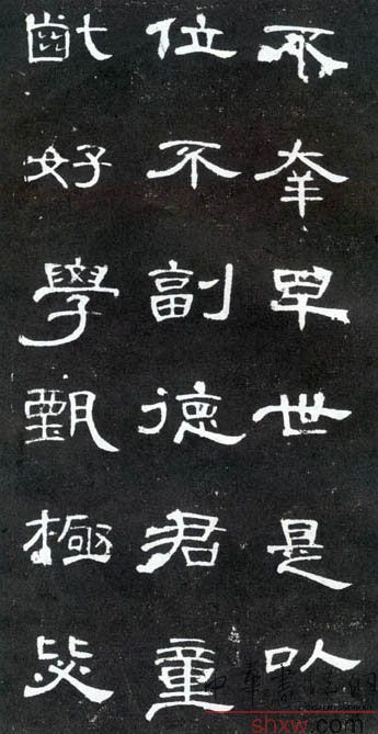 釋文:不羍(幸)早世是以位不副德君童齔好學(xué)甄極毖