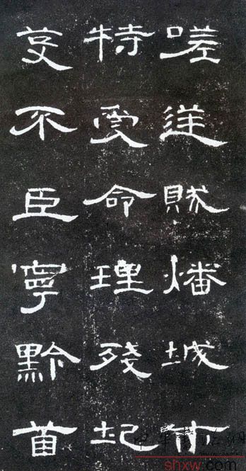 釋文:嗟逆賊燔城市特受命理殘圮芟不臣寧黔首