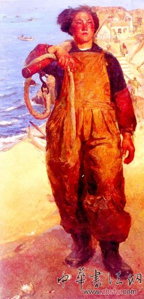 海島姑娘 (油 畫) 王 霞