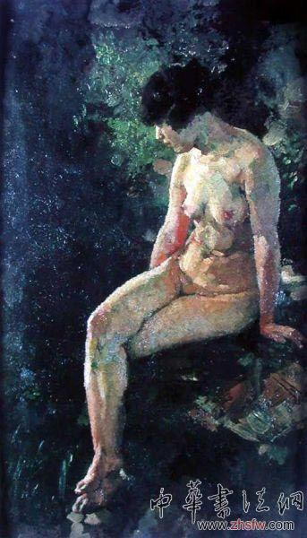 徐悲鴻油畫(huà)作品《女人體》