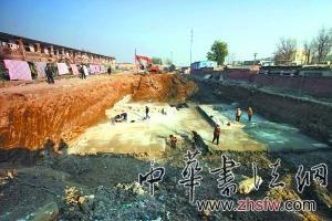 小龍河挖出古橋遺跡