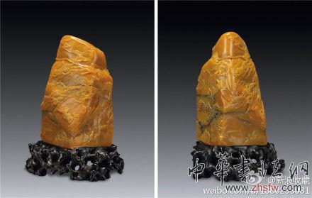 田黃高士圖薄意方印500萬落槌