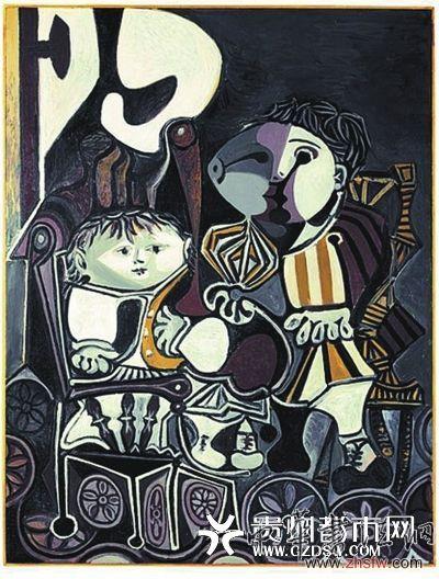 畢加索名畫《兩個(gè)小孩》。
