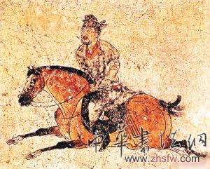 唐代壁畫《打馬球》（局部）