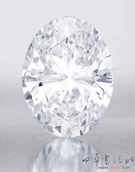 一枚118.28卡拉橢圓形D色無(wú)瑕Type IIa鉆石