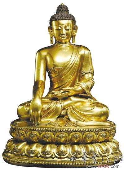 10月8日 明永樂鎏金銅釋迦牟尼佛坐像拍出2.36億港元，創(chuàng)中國(guó)雕塑品世界拍賣紀(jì)錄。