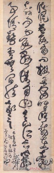 王鐸《草書》紙本立軸1629年作 346&times;98 cm 成交價：8,740,000