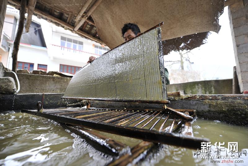 湖南張家界:探訪古法造紙術(shù) 組圖