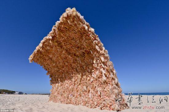 澳大利亞藝術(shù)家用3000多個(gè)芭比娃娃打造巨型海浪