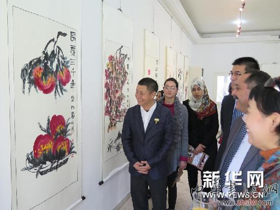 （XHDW）（1）中國(guó)畫家張劍峰在突尼斯舉辦國(guó)畫展
