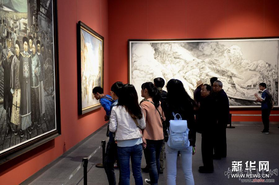 山東省重大歷史題材美術(shù)作品展舉行 組圖 (文化)(1)山東省重大歷史題材美術(shù)作品展在濟(jì)南舉行