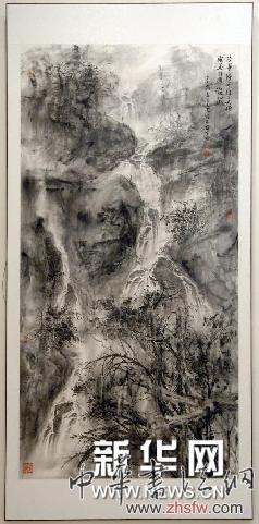 (XHDW)(2)藝術(shù)大師劉海粟弟子謝天成在新加坡舉辦畫展