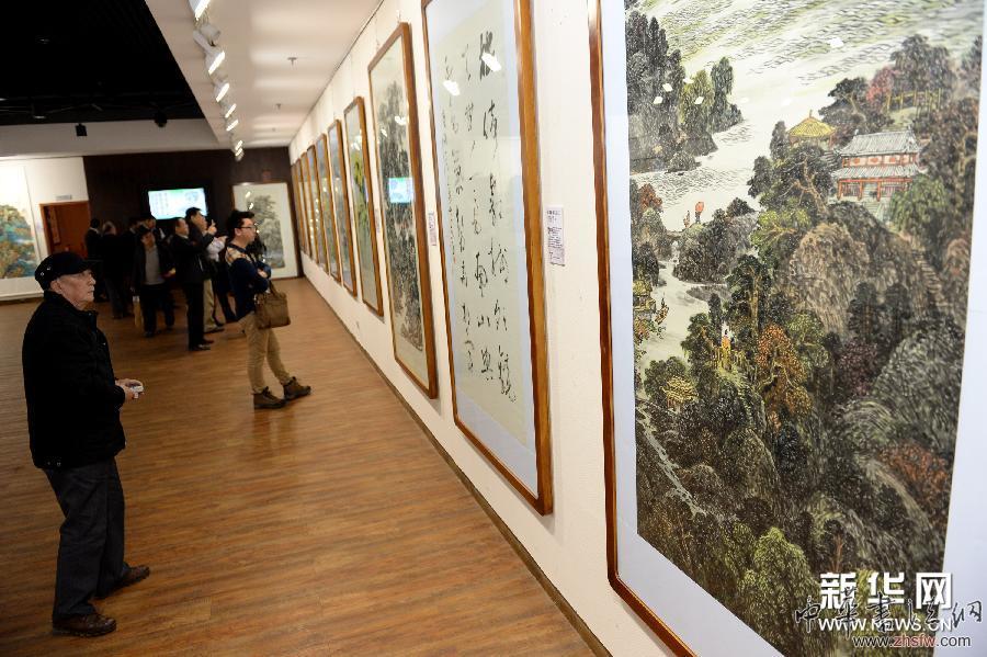 （晚報(bào)）（1）韓國(guó)&middot;陜西書畫作品聯(lián)展在西安展出