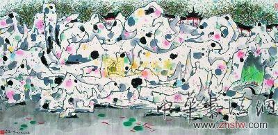 吳冠中《獅子林》。