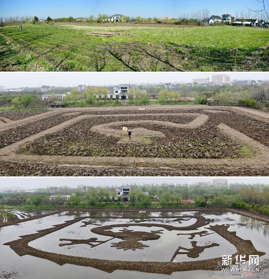 #（文化）（2）大地農(nóng)民畫《巨龍舞夢》輪廓初顯