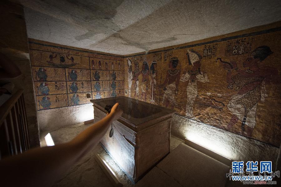 埃及“圖坦卡蒙復(fù)制墓”對游客開放 (國際)(4)埃及“圖坦卡蒙復(fù)制墓”對游客開放
