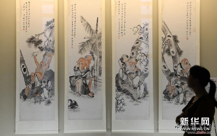 閩臺(tái)書(shū)畫珍品亮相江西南昌 圖 (晚報(bào))(2)閩臺(tái)書(shū)畫珍品亮相江西南昌