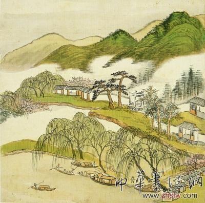 虞山十八景冊(cè)頁(yè)之一 清 吳谷祥