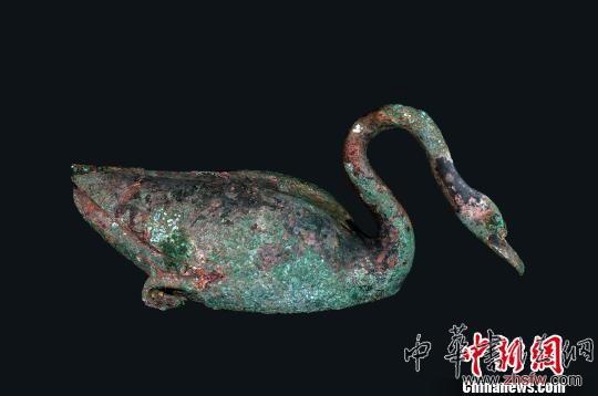 圖為青銅天鵝?！∏厥蓟实哿瓴┪镌骸z
