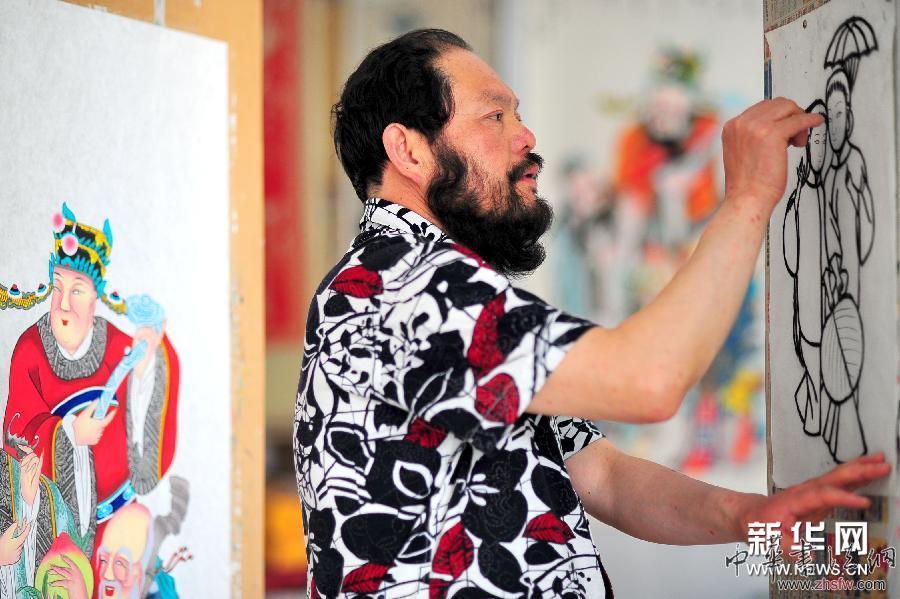 （文化）（2）山東高密撲灰年畫&ldquo;中國一絕&rdquo;