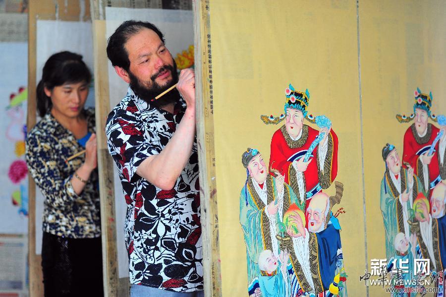 （文化）（4）山東高密撲灰年畫&ldquo;中國一絕&rdquo;