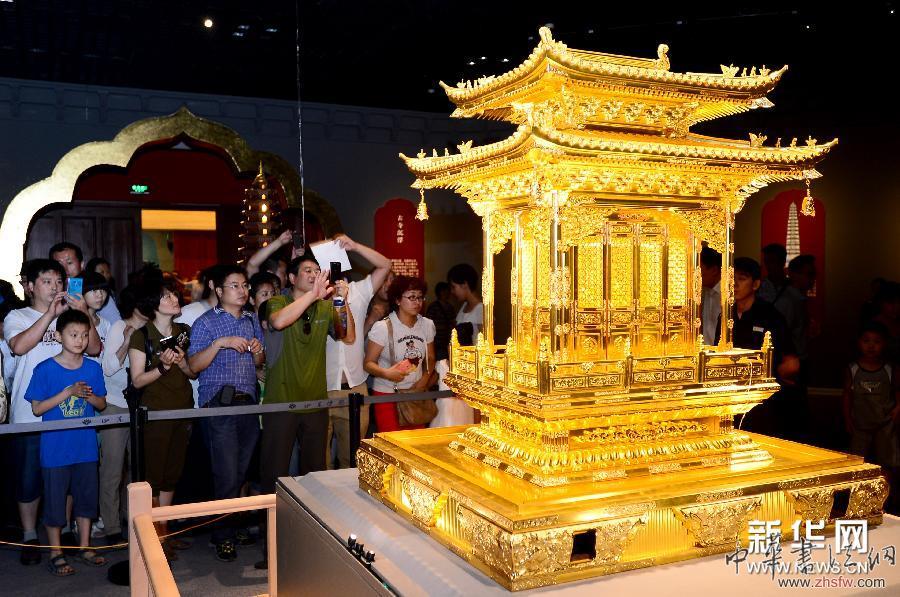 （XHDW）（1）山東舉辦&ldquo;盛世佛光&mdash;&mdash;汶上寶相寺塔地宮出土佛教文物展&rdquo;