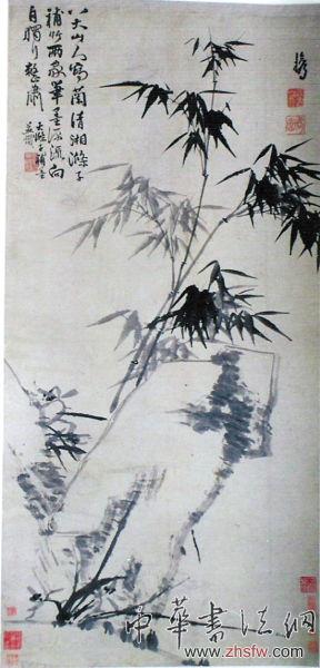 廣州藝術(shù)博物院藏八大山人與石濤合畫的《蘭竹圖》