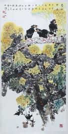 祝燾作品《春風(fēng)帶香》138×69cm