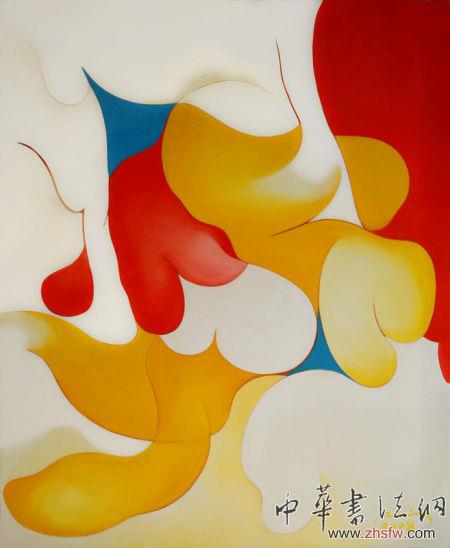 藝術(shù)唯一的應(yīng)該:向應(yīng)該說(shuō)不 布面油畫(huà) 90x110cm 洋溢 2008 彭鳴亮_明晰風(fēng)格