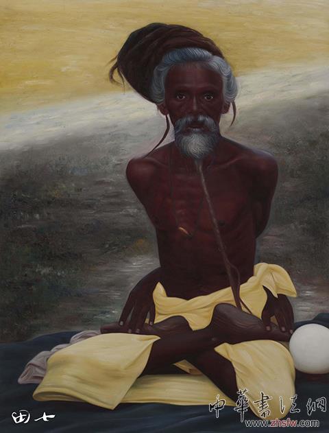 中國(guó)當(dāng)代藝術(shù)鬼才田七油畫人物系列作品賞析