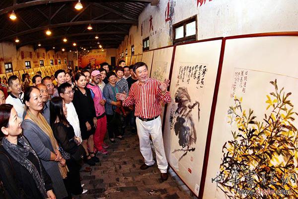 何水法為“風景如畫 油彩柿界”活動題寫“中國夢”