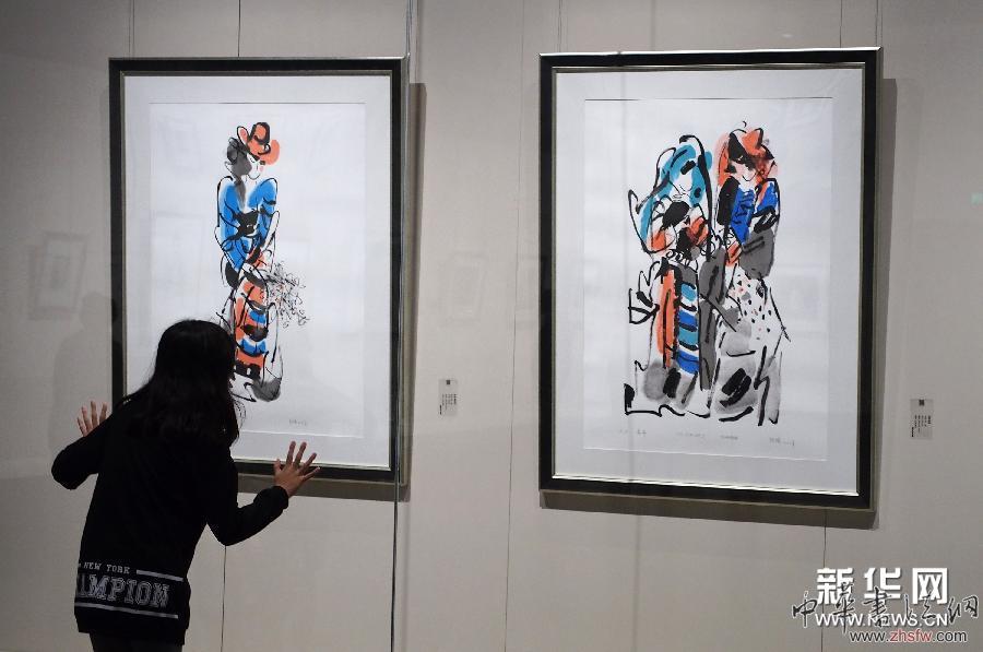 “寫意中國”書法版畫展在滬揭幕 圖 (晚報)(3)“寫意中國”書法版畫展在滬揭幕