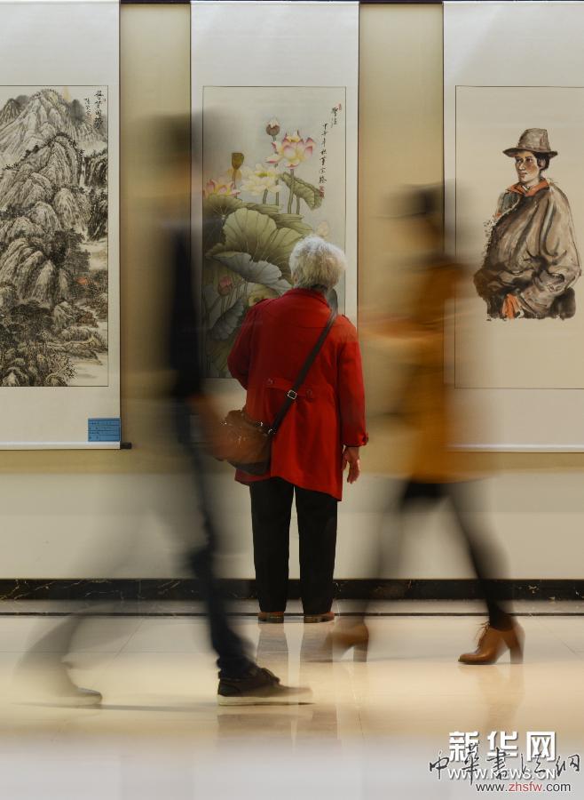 （晚報）（2）&ldquo;夕陽紅&rdquo;書畫展在呼和浩特舉行