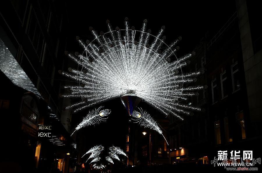 圣誕彩燈扮靚倫敦街頭 (XHDW)(4)圣誕彩燈扮靚倫敦街頭