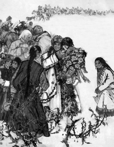 嘉德秋拍賴少其黃山巨作3910萬成交 《高原子弟兵》(局部)185x143