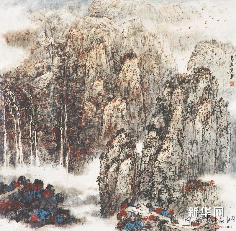 壑澗深深嶺巍峨 國畫