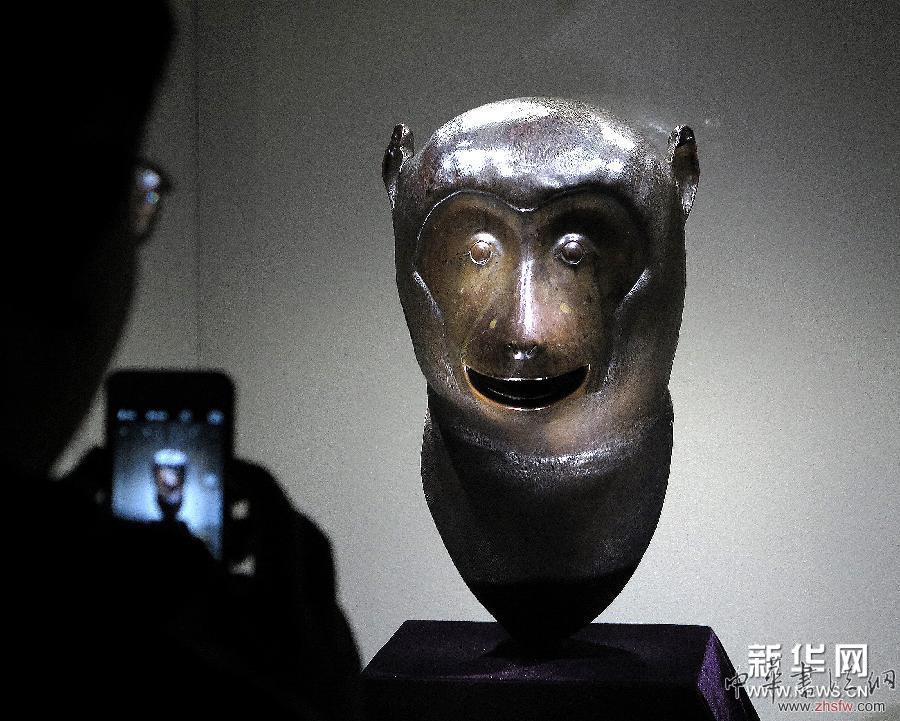 （晚報） （2）圓明園四大生肖獸首銅像亮相山東