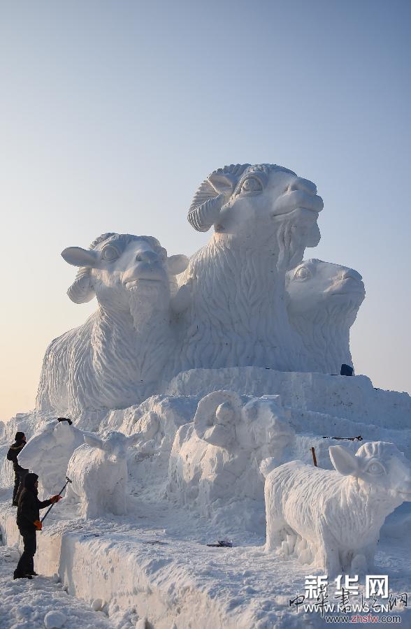（晚報(bào)）（2）雪雕扮靚迎新春