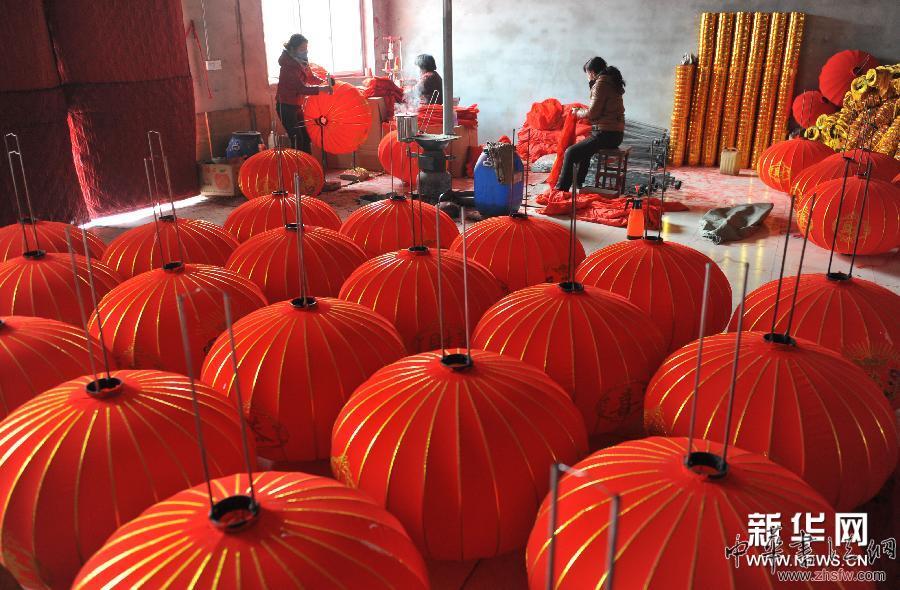 山西運城“燈籠村”燈籠制作銷售忙 #(社會)(2)山西運城“燈籠村”燈籠制作銷售忙