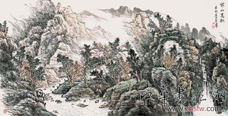 李光華——特邀最受歡迎的雙十大人民書(shū)畫(huà)家獻(xiàn)禮全國(guó)兩會(huì) 家山高秋 尺寸136cmx68cm