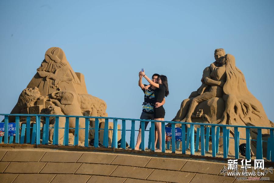 （美麗中國）（3）&ldquo;藍色海洋夢&rdquo;國際沙雕展在浙江舟山啟幕