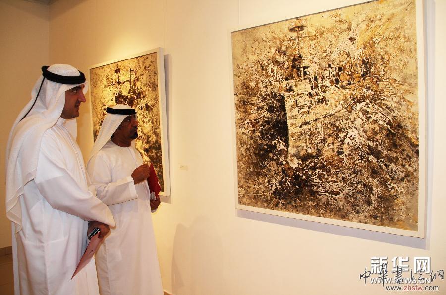 （XHDW）（3）中國畫家刁慶春在迪拜舉行油畫作品展