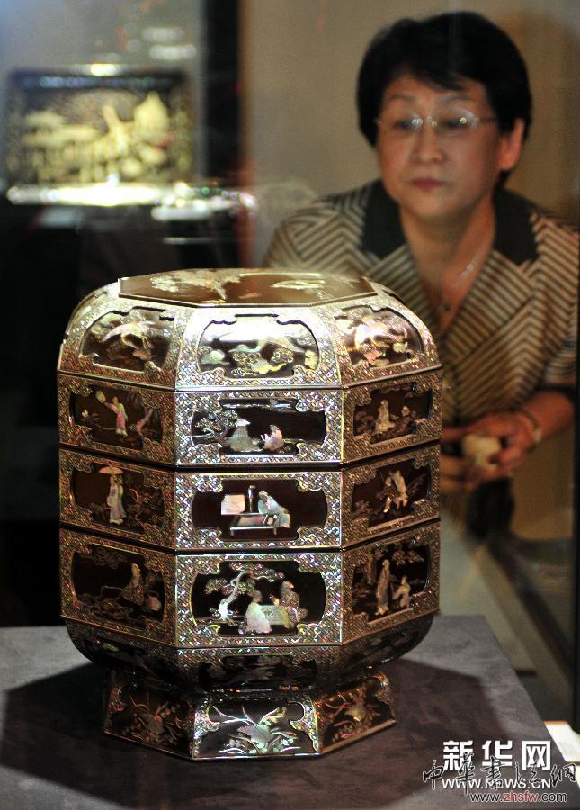 臺北舉行精品螺鈿漆器展 圖