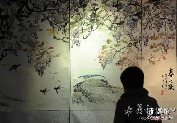 （晚報(bào)）（2）河北平山：農(nóng)民畫(huà)家辦畫(huà)展