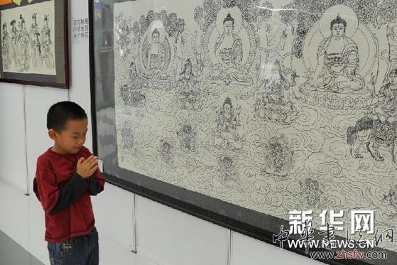 “大愛之光--李斐佛教人物畫展”在中山開展 圖 (晚報)(2)“大愛之光——李斐佛教人物畫展”在中山開展