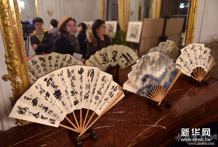 （XHDW）（3）《天下和諧&mdash;&mdash;都本基書(shū)畫(huà)藝術(shù)世界巡展》來(lái)到法國(guó)