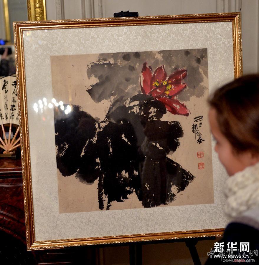 （XHDW）（4）《天下和諧&mdash;&mdash;都本基書(shū)畫(huà)藝術(shù)世界巡展》來(lái)到法國(guó)