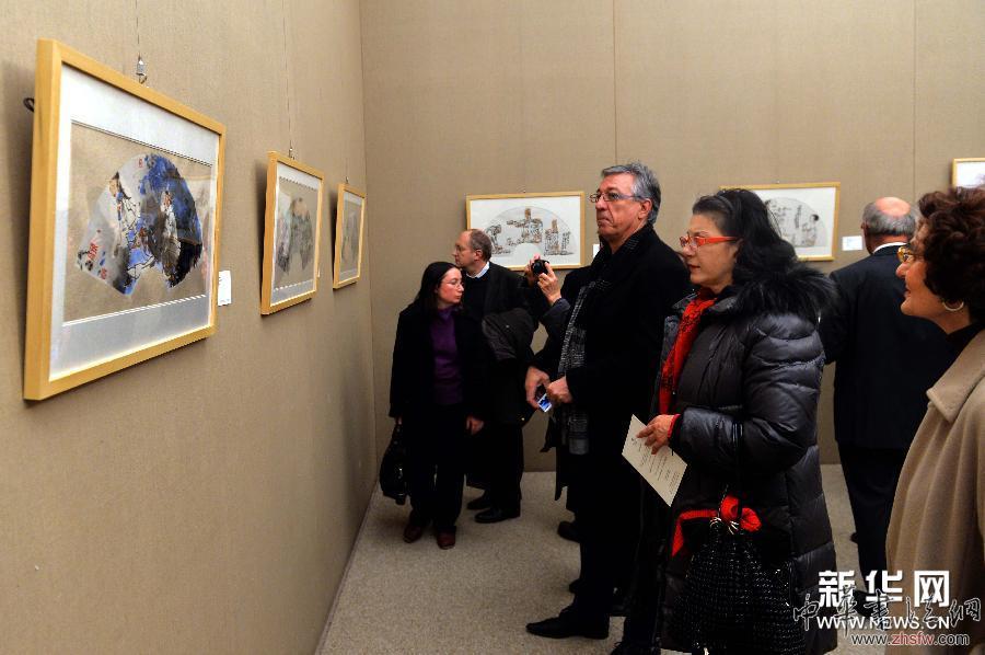 （國際）（2）&ldquo;美麗中國&mdash;&mdash;中國國家畫院扇面作品展&rdquo;亮相巴黎