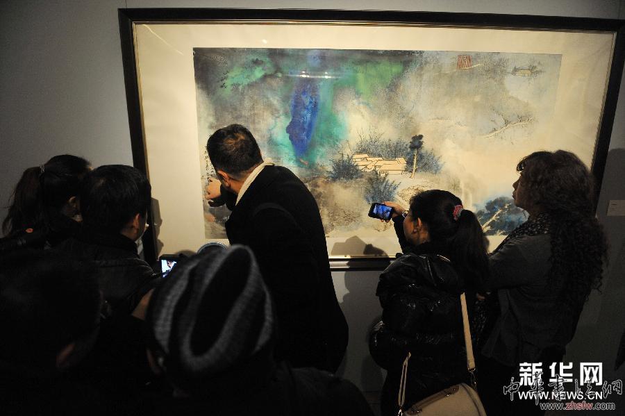 （文化）（4）江山萬里&mdash;&mdash;張大千藝術(shù)展在京正式開幕