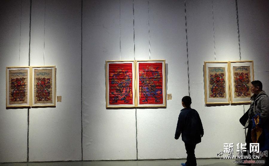 山東省博物館舉辦濰坊木版年畫展賀新年 圖 (晚報)(3)山東省博物館舉辦濰坊木版年畫展賀新年